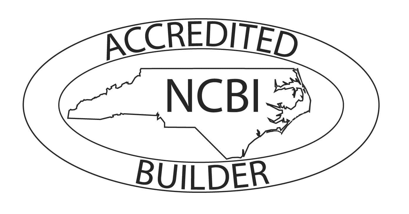Accredited NCBI Builder seal with North Carolina outline